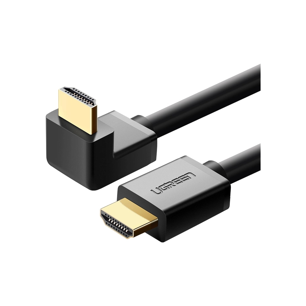 Кабель мультимедійний HDMI M to HDMI M 1.0m 90° corner HD103 black Ugreen (10172)
