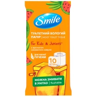 Toilet paper Smile For Kids & Juniors Moist 10 sheets (4823071666045)