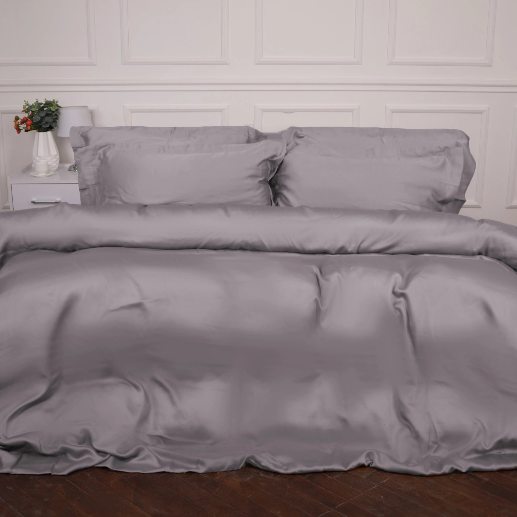 Постільна білизна MirSon Tencel №06 Gray 2x160x220 Сімейний Євро (2200009370533)