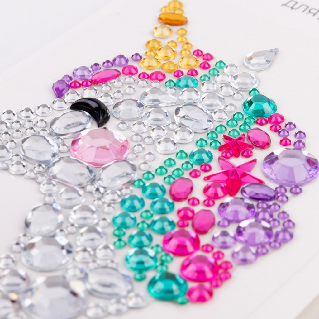 Набір для творчості Santi Єдиноріг аплікація зі страз самоклеючих 7х9 см (743025)