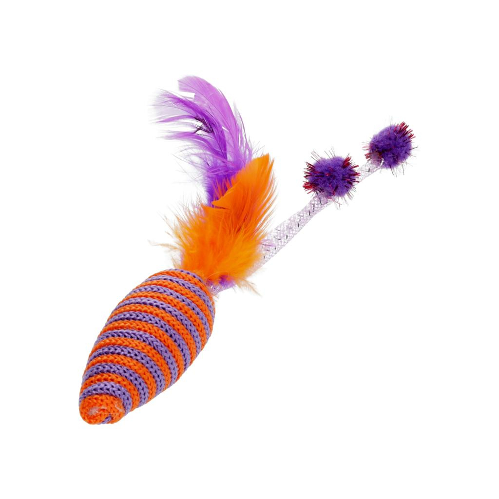 Іграшка для котів Hippie Pet Мишка з пір'ям червона 16.5 см (HIPCT22029R) Іграшка для котів Hippie Pet Мишка з пір'ям червона 16.5 см (HIPCT22029R)