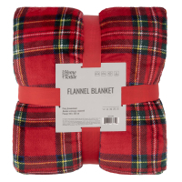 Plaid ARDESTO Christmas Flannel 160x200cm, 100% polyester, checkered, red (ART0133PB)
