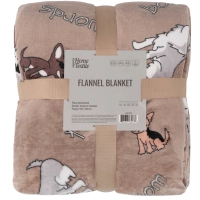 Plaid ARDESTO Flannel 100% polyester, dogs in glasses 160x200 cm (ART0129PB)