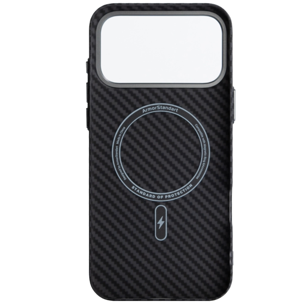 Чохол до мобільного телефона Armorstandart LikeCarbon2 MagCase Apple iPhone 17 Pro Max Carbon Black (ARM86259)