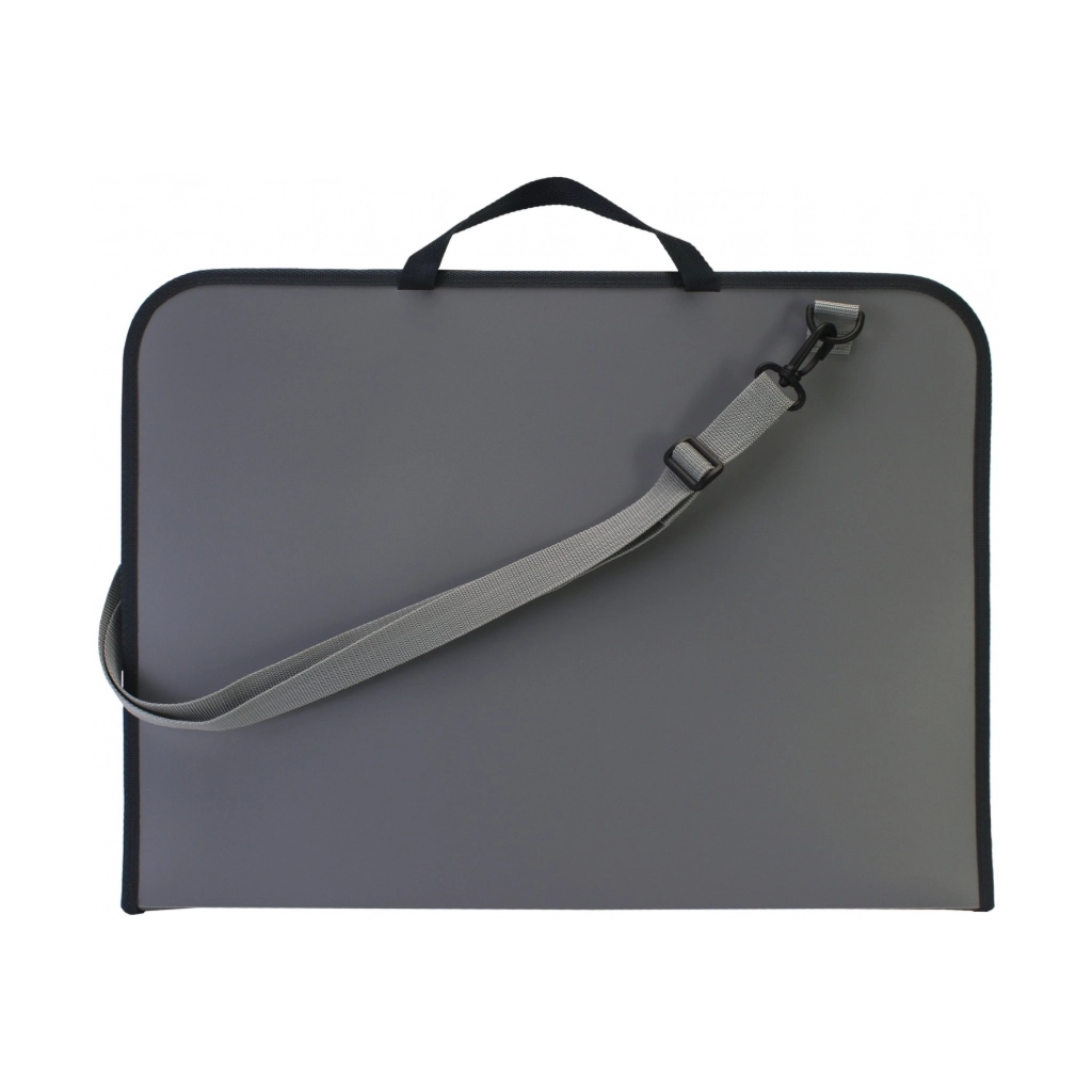 Папка - портфель Maxi А2 пластиковий на блискавці, сірий (MX30042) Папка - портфель Maxi А2 пластиковий на блискавці, сірий (MX30042)