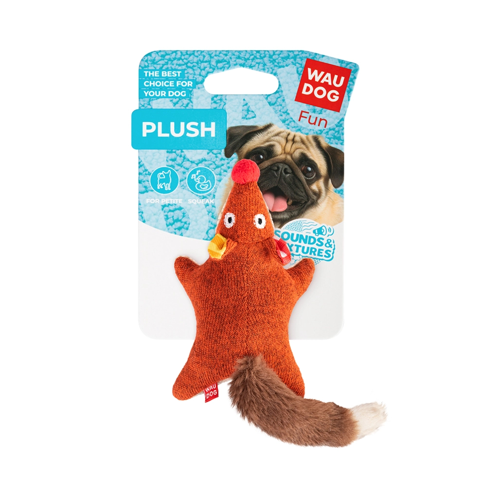 Іграшка для собак WAUDOG Fun Plush Лисиця трикотаж 14 см (6260)