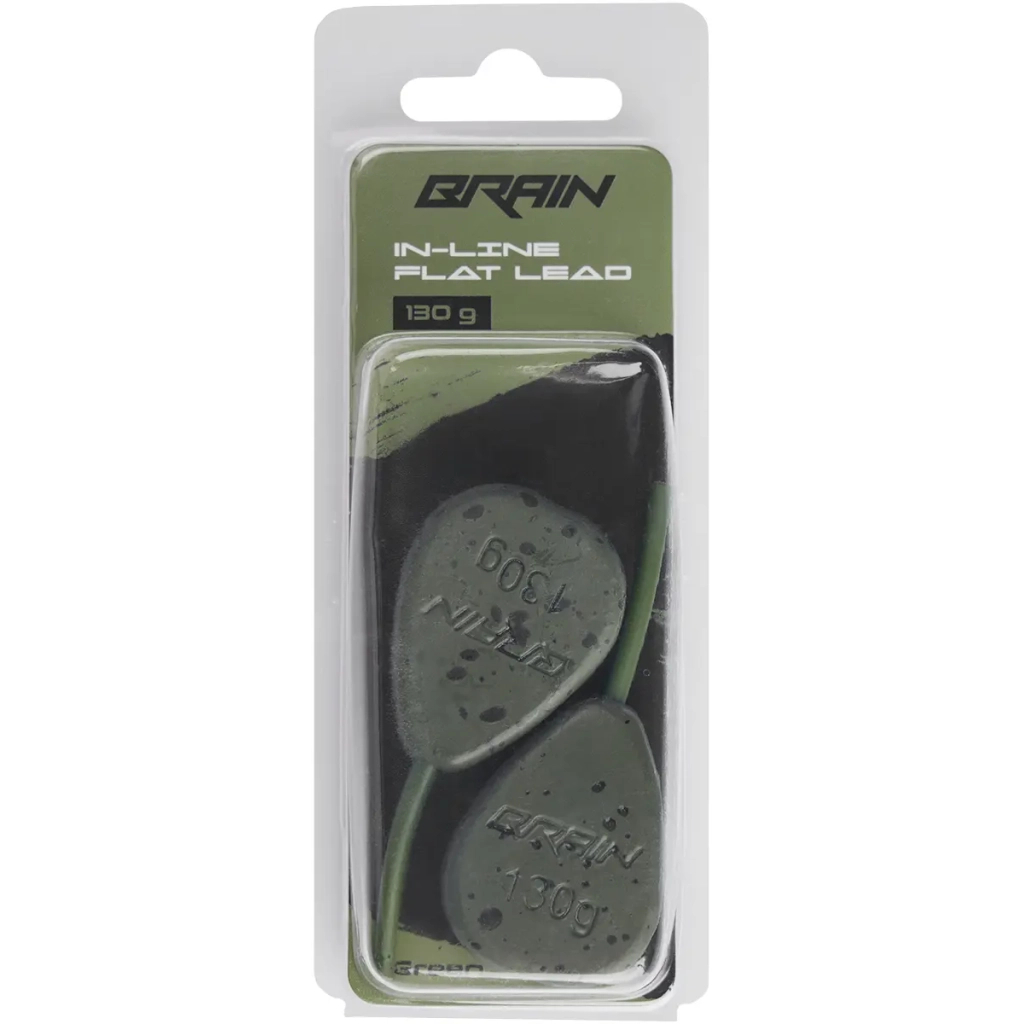 Грузило Brain In-Line Flat Lead 130g 2шт/уп Green (1858.32.09) Грузило Brain In-Line Flat Lead 130g 2шт/уп Green (1858.32.09)