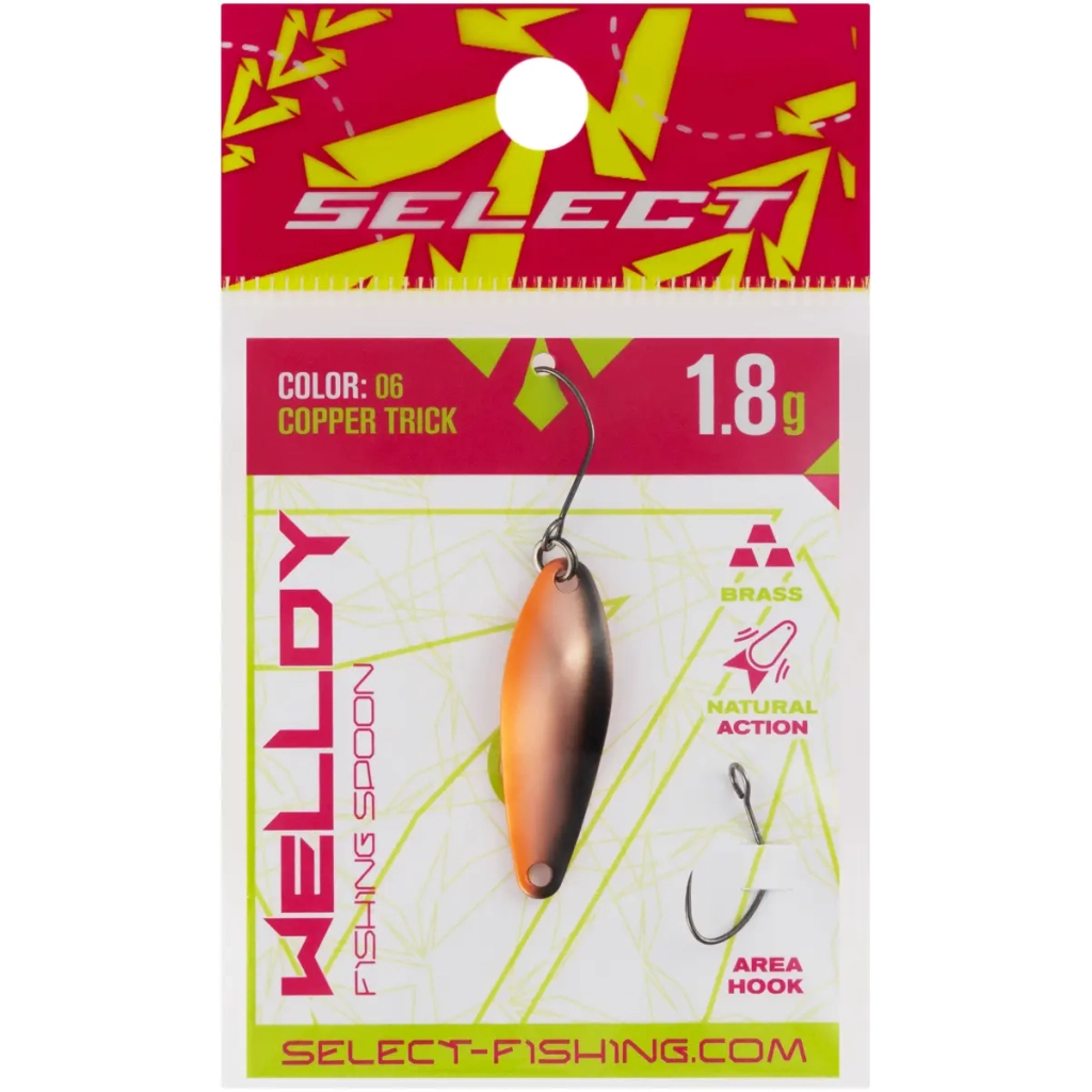 Блешня Select Welldy 1.8g 31mm 06 Copper Trick (1870.80.84) Блешня Select Welldy 1.8g 31mm 06 Copper Trick (1870.80.84)