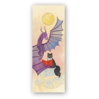 Bookmarks for books by Lyutsink "The Dragon and the Kitten. Reading" 1 pc. (LK000000157) (2000000000157)