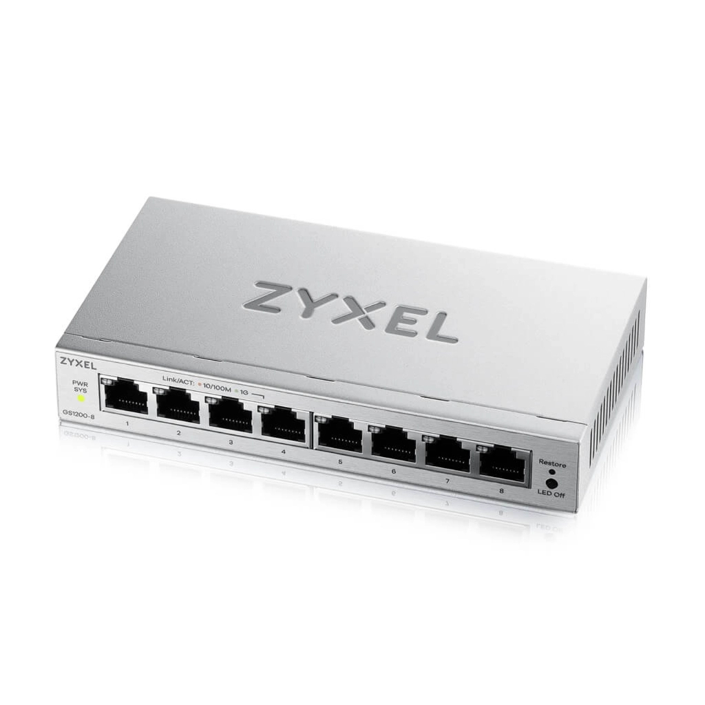 Комутатор мережевий ZyXel GS1200-8 v3 (GS1200-8V3-EU0101F)