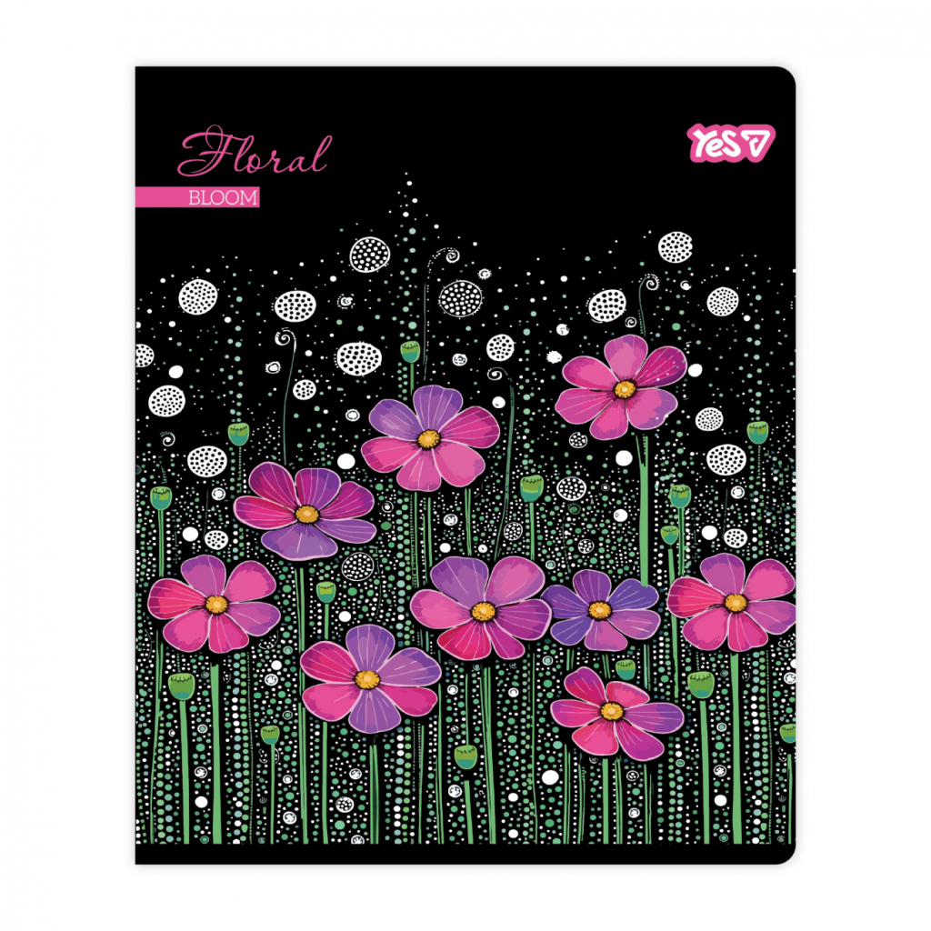 Зошит Yes Floral bloom А5 24 аркушів лінія (768593)
