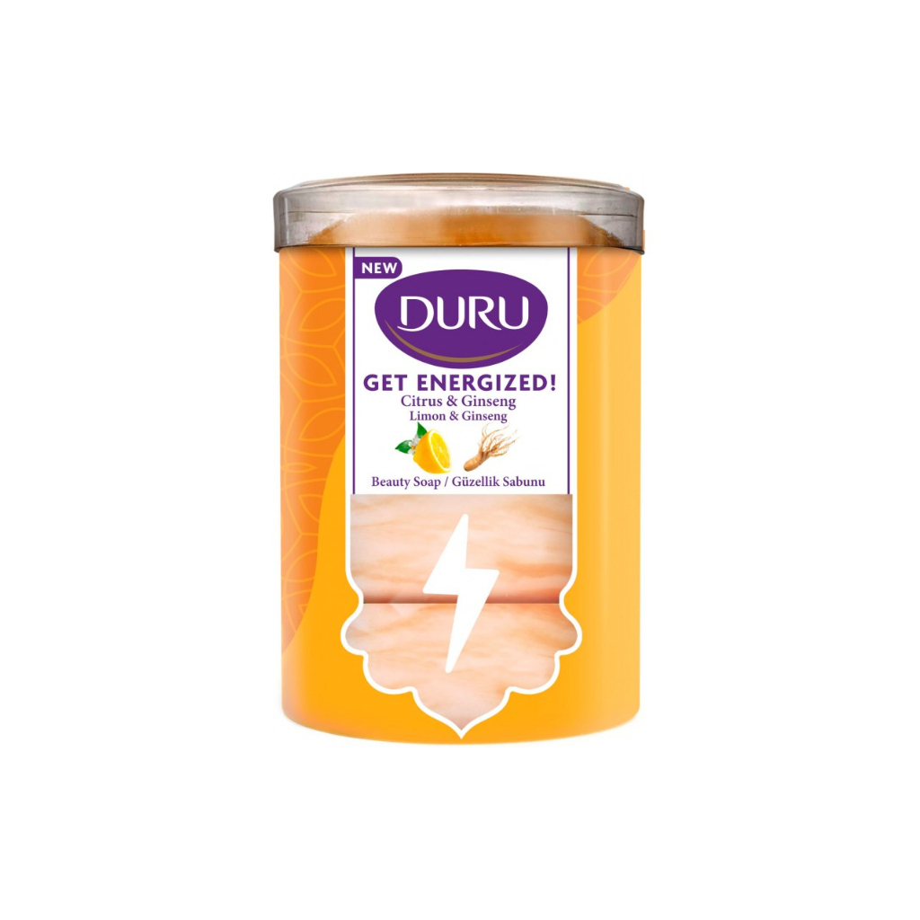 Тверде мило Duru Get Energized Citrus & Ginseng Beauty Soap 4 х 90 г (8690506541569)