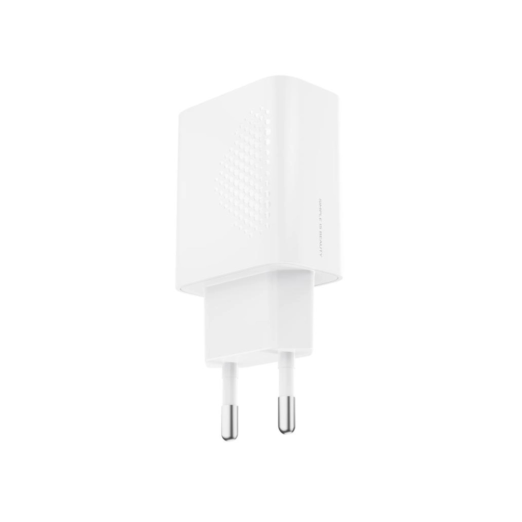 Зарядний пристрій XO QC16U 1xUSB-C PD30W + 1xUSB QC3.0 GaN white (XO-QC16U)