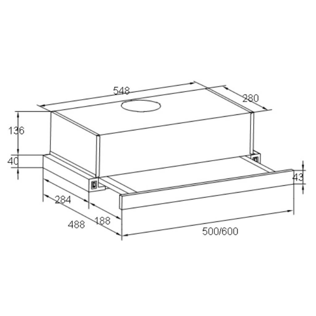 Витяжка кухонна Liberty Slide 265 BTL Витяжка кухонна Liberty Slide 265 BTL