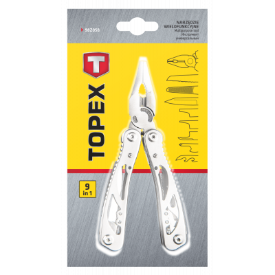 Мультитул Topex 9 элементов, серебряный (98Z058) Мультитул Topex 9 элементов, серебряный (98Z058)