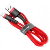 Дата кабель USB 2.0 AM to Lightning 2.0m Cafule 1.5A red+red Baseus (CALKLF-C09)