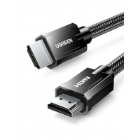 Кабель мультимедійний HDMI to HDMI 1.0m 8K Round with Braided HD135 (Gray) Ugreen (70319)