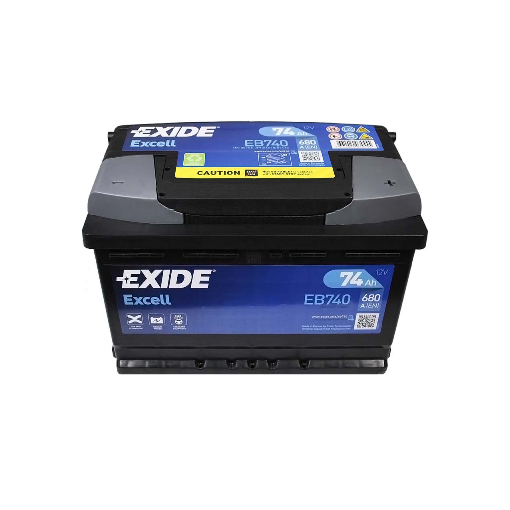 Акумулятор автомобільний EXIDE EXCELL 74A (EB740)
