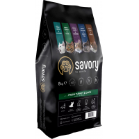 Dry food for cats Savory Adult Cat Gourmand Fresh Turkey and Duck 8 kg (4820232630068)