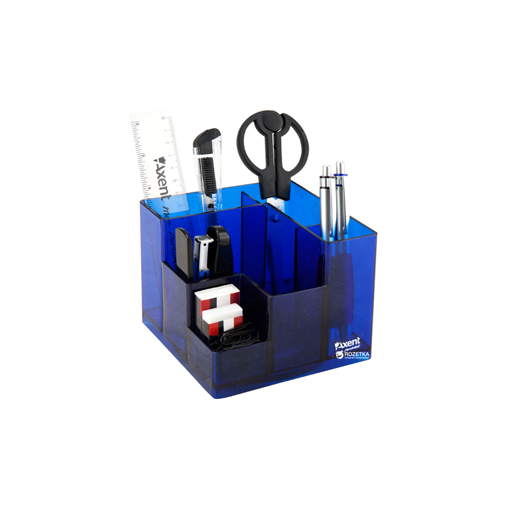 Настільний набір Axent Cube, синій (2106-02-A) Настільний набір Axent Cube, синій (2106-02-A)