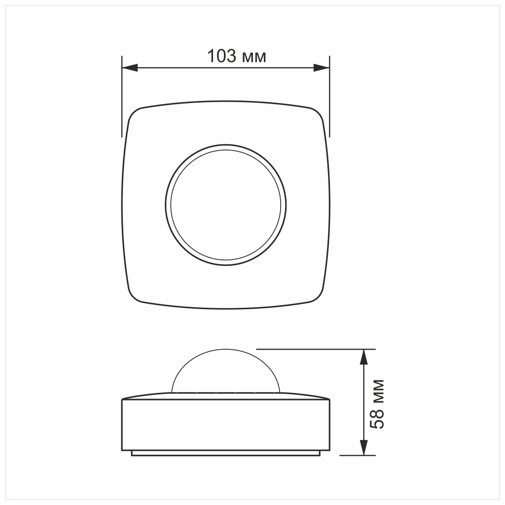 Датчик руху Videx 220V 1200W інфрачервоний (VL-SPC24W)