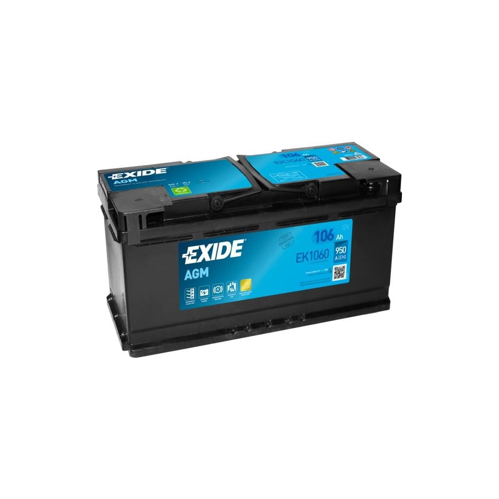 Акумулятор автомобільний EXIDE START-STOP AGM 106Ah (950EN) (EK1060) Акумулятор автомобільний EXIDE START-STOP AGM 106Ah (950EN) (EK1060)