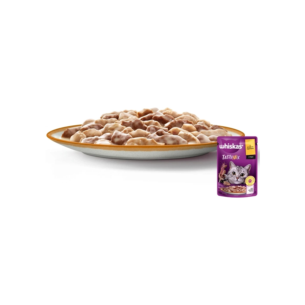 Вологий корм для кішок Whiskas TastyMix Ягня, Індичка 85 г (4770608262440)