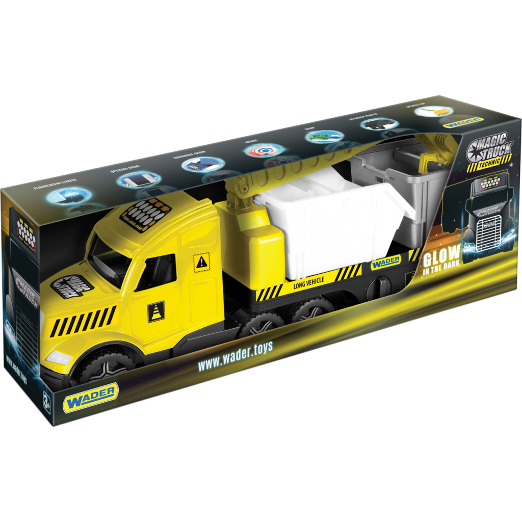 Спецтехніка Wader Magic Truck Technic з будівельними контейнерами (36470) Спецтехніка Wader Magic Truck Technic з будівельними контейнерами (36470)