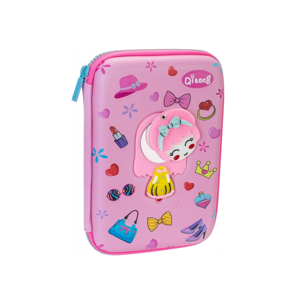 Пенал Cool For School з прихованим дзеркальцем 1 відділення з органайзером рожевий (QT-5760-Pink) Пенал Cool For School з прихованим дзеркальцем 1 відділення з органайзером рожевий (QT-5760-Pink)
