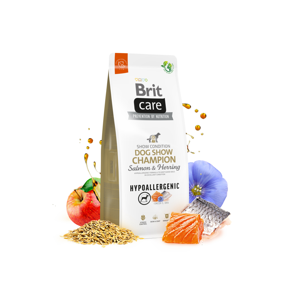 Сухий корм для собак Brit Care Dog Hypoallergenic Dog Show Champion з лососем і оселедцем 3 кг (8595602559114)