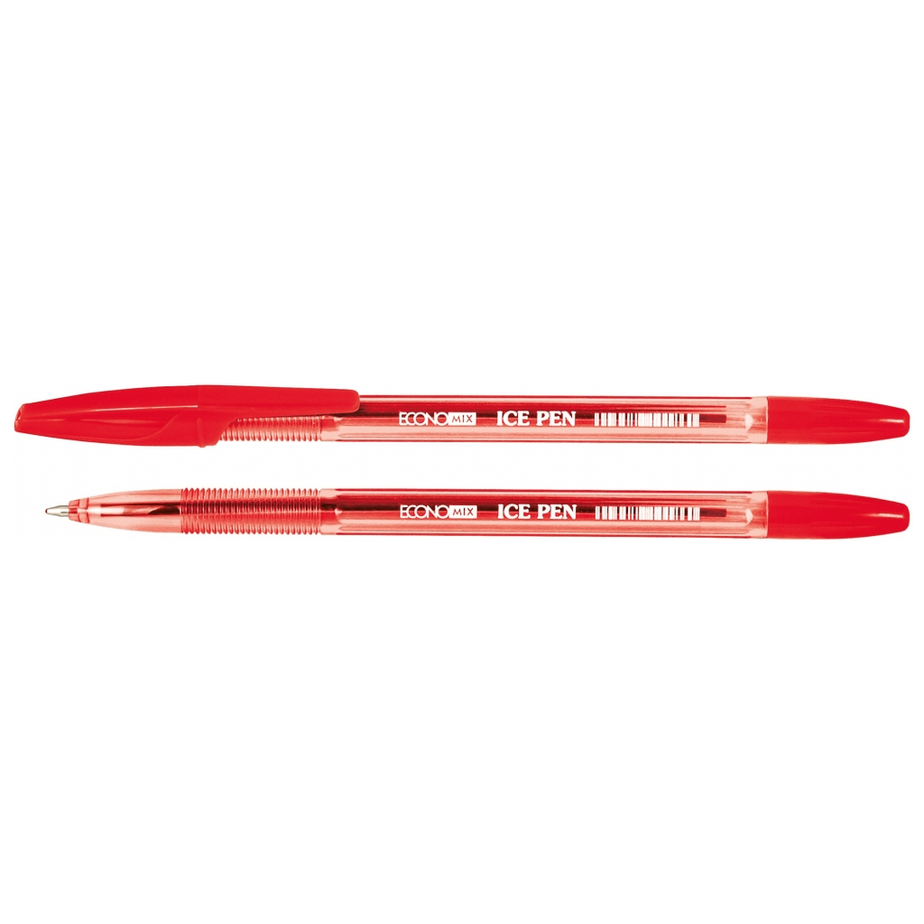 Ручка кулькова Economix ICE PEN 0,5 мм , червоний (E10186-03)