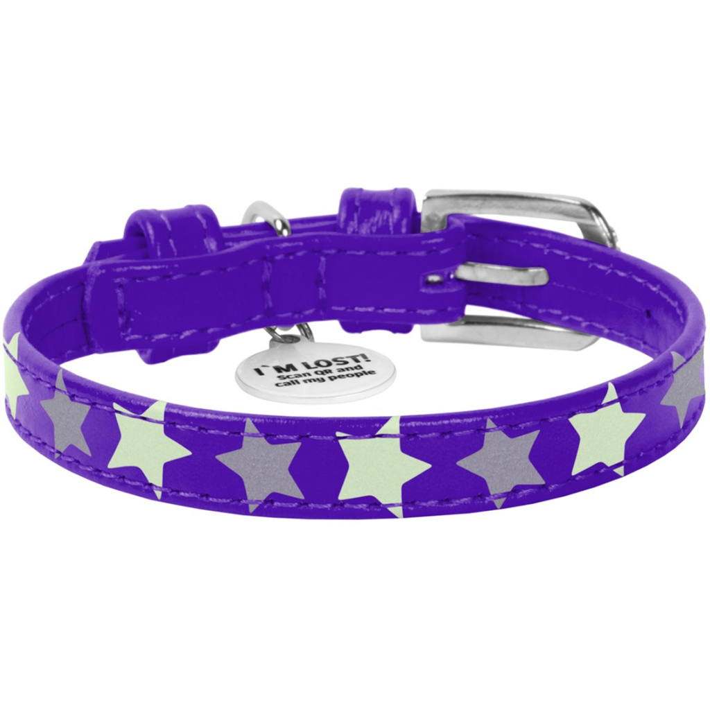 Нашийник для тварин WAUDOG Glamour з QR паспортом "Зірочка" L Ш 35 мм Д 46-60 см фіолетовий (35889) Нашийник для тварин WAUDOG Glamour з QR паспортом "Зірочка" L Ш 35 мм Д 46-60 см фіолетовий (35889)