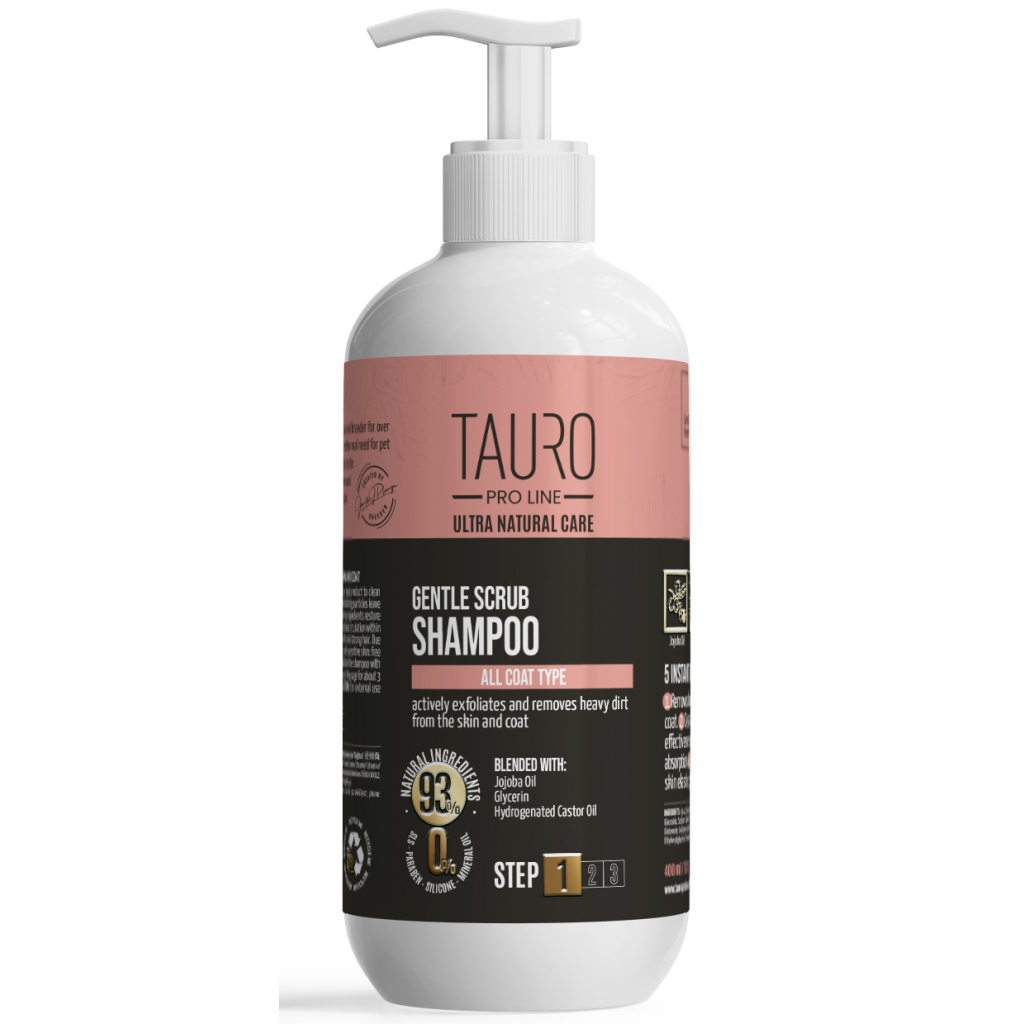 Шампунь для тварин Tauro Pro Line Ultra Natural Care Gentle Scrub 400 мл (TPL63598)