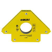 Магніт для зварювання Sigma стріла 34кг 110x110мм (45, 90, 135 °) (4270331)