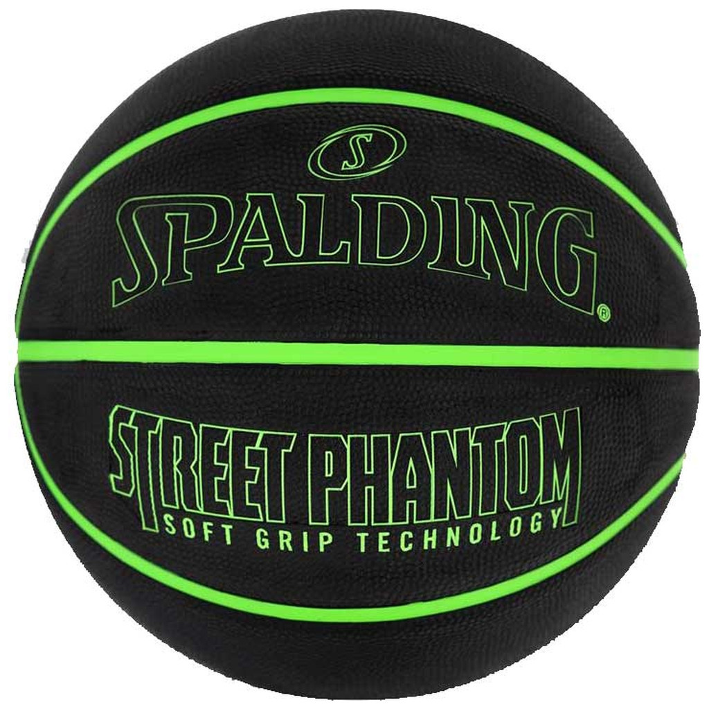 М'яч баскетбольний Spalding Street Phantom чорний, зелений Уні 7 84384Z (689344406411)