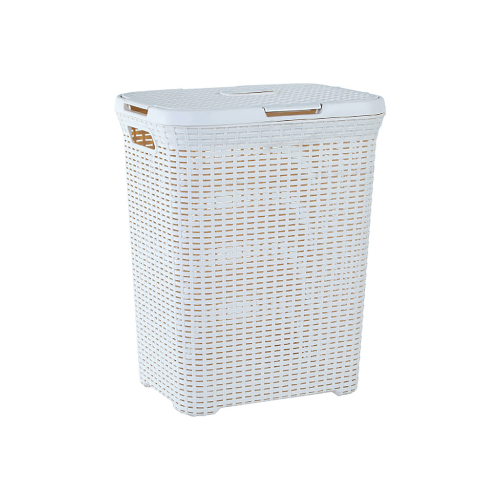 Кошик для білизни Алеана Ротанг Біла троянда 50 л (алн 1122098/біла роза)