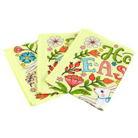 Fleece towel Waffle set Easter Bunnies with an Easter egg light green 45x60 cm 3 pcs (710Т_Easter Bunnies with an Easter egg green)