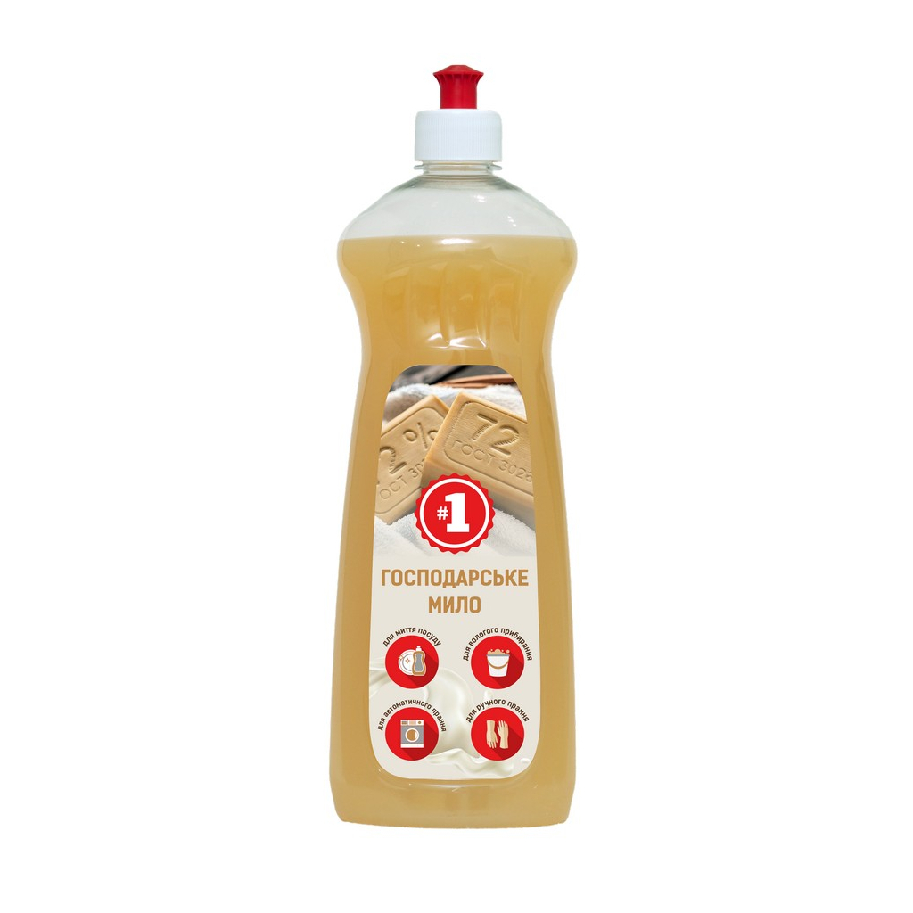 Гель для прання #1 Мило господарське рідке 1 кг (4820270631782)