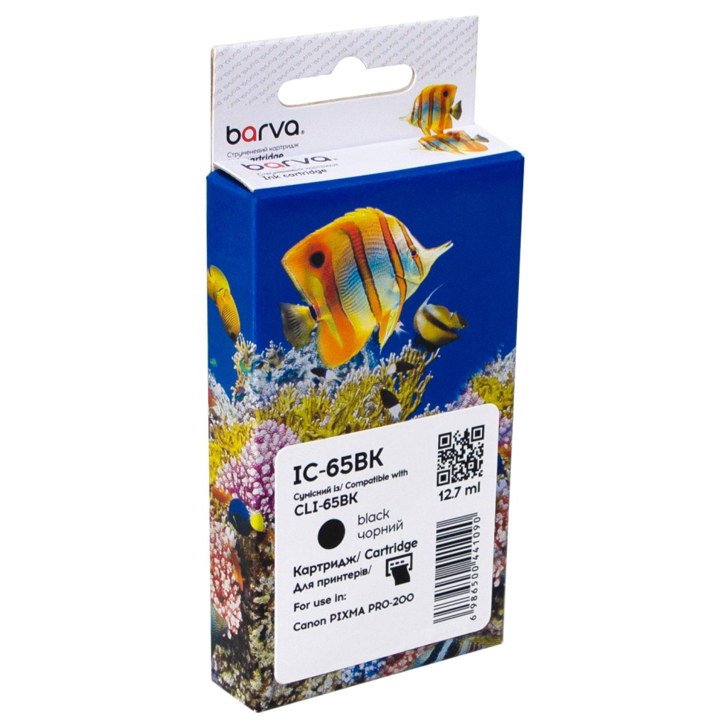 Картридж Barva Canon CLI-65BK (4215C001) 860sh, black (IC-65BK) Картридж Barva Canon CLI-65BK (4215C001) 860sh, black (IC-65BK)