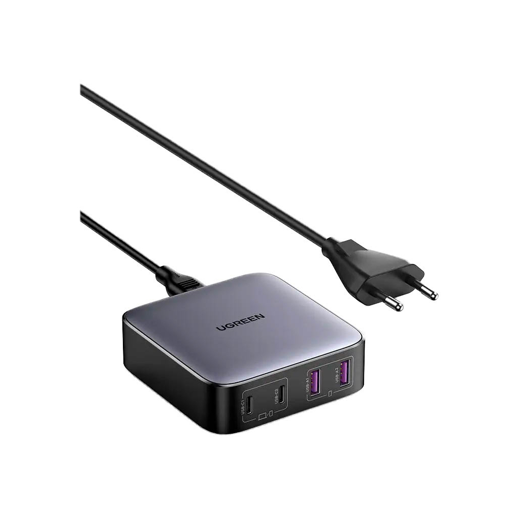 Зарядний пристрій Ugreen 4xUSB 65W (2хUSB-C+2xUSB-A) Gan CD327 (90747)