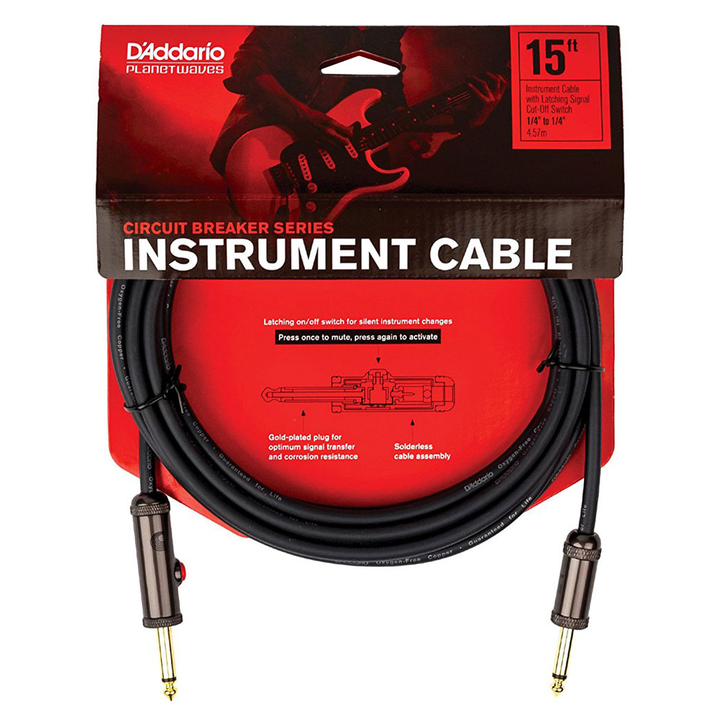 Інструментальний кабель D'Addario Curcuit Breaker Latching Switch 4.5m (PW-AGL-15)