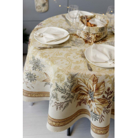 Provence tapestry tablecloth Golden holiday Dx136 cm (036327)