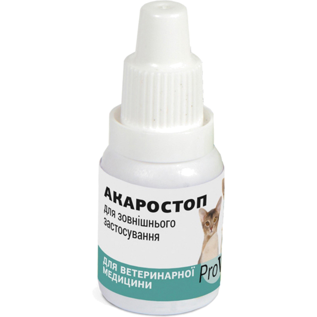 Краплі для тварин ProVET Акаростоп Для котів собак та кроликів Для зовнішнього застосування 10 мл (4823082411528) Краплі для тварин ProVET Акаростоп Для котів собак та кроликів Для зовнішнього застосування 10 мл (4823082411528)