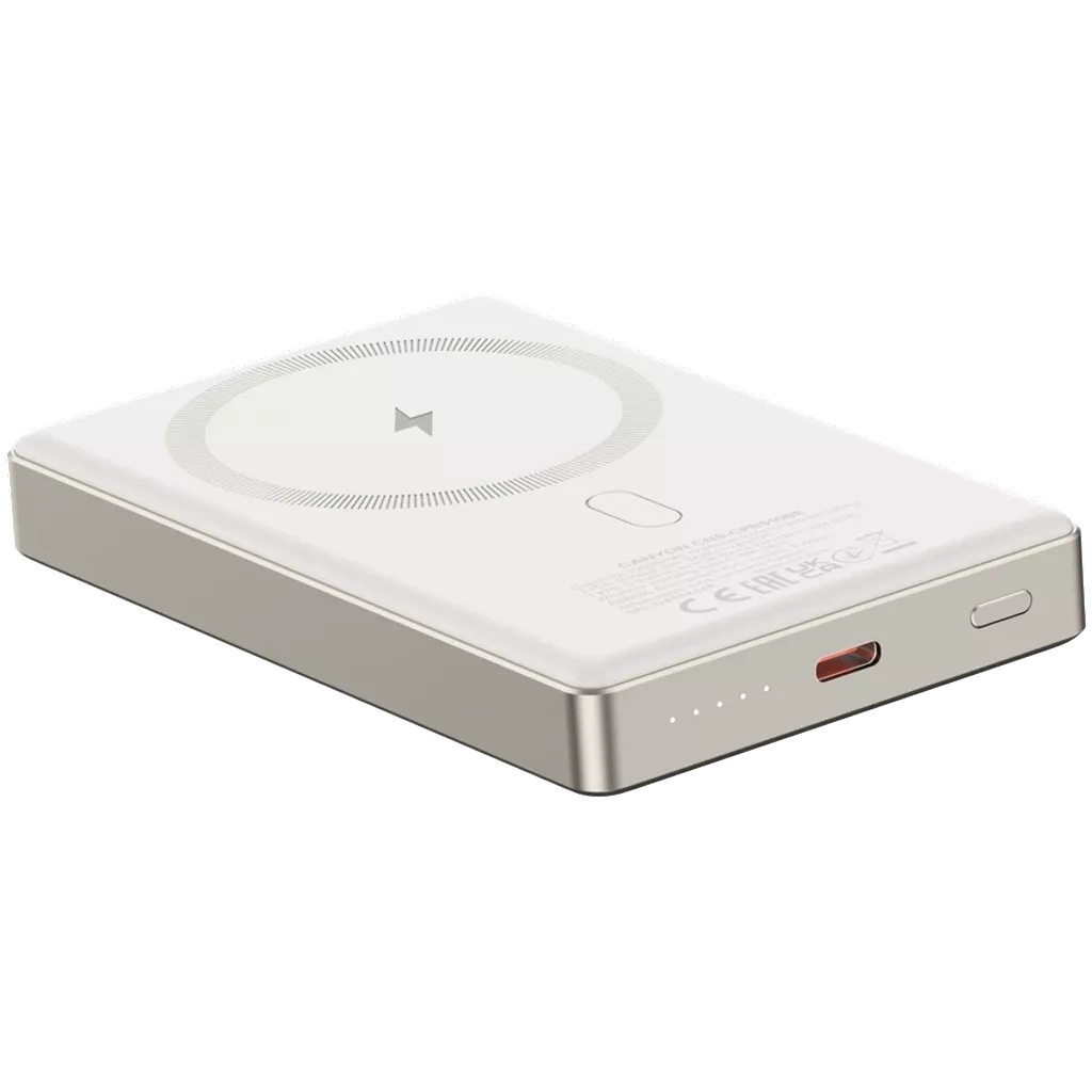 Батарея універсальна Canyon 10000mAh OnPower 510 slim Magsafe PD/20W Beige (CNS-CPB510BE)