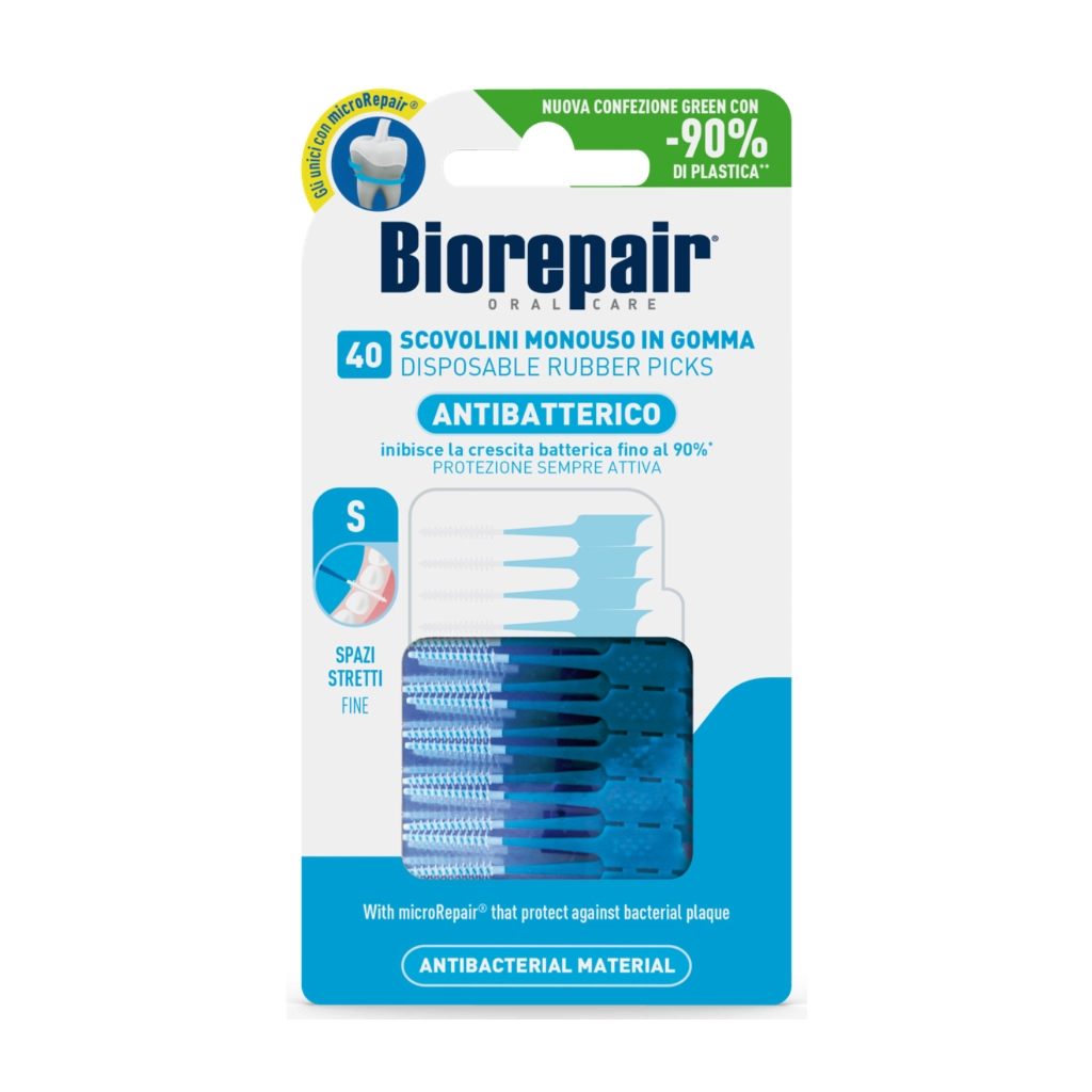 Щітки для міжзубних проміжків Biorepair Силіконові Розмір S 40 шт. (8017331058329)