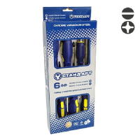 Set of standard impact screwdrivers, turnkey 6 pcs. (GTS0503)