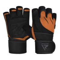 Fitness gloves RDX Micro Tan/Black Plus S (WGM-L4TN-S+)