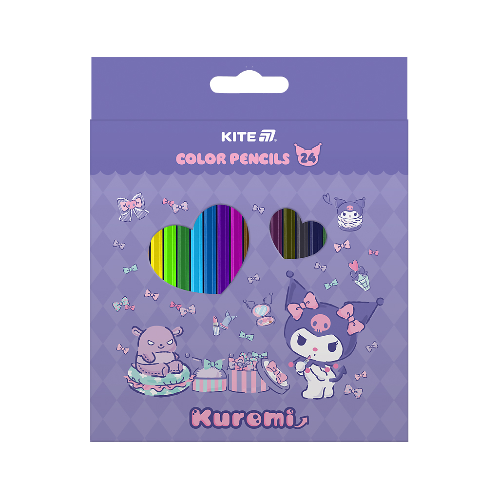 Олівці кольорові Kite Kuromi 24 кольори (HK25-055) Олівці кольорові Kite Kuromi 24 кольори (HK25-055)
