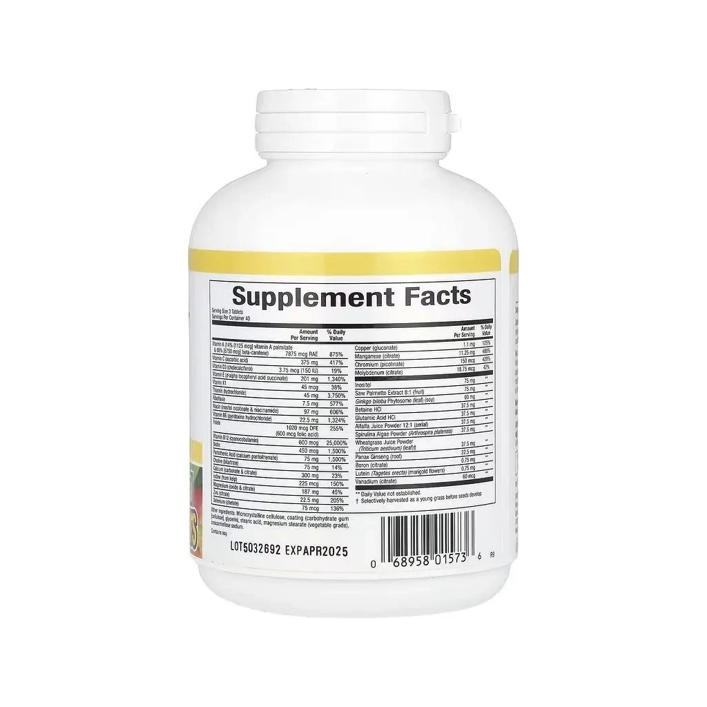 Мультивітамін Natural Factors Мультивітаміни для чоловіків 50+, Men's 50+ MultiStart, 120 таблеток (NFS-01573)