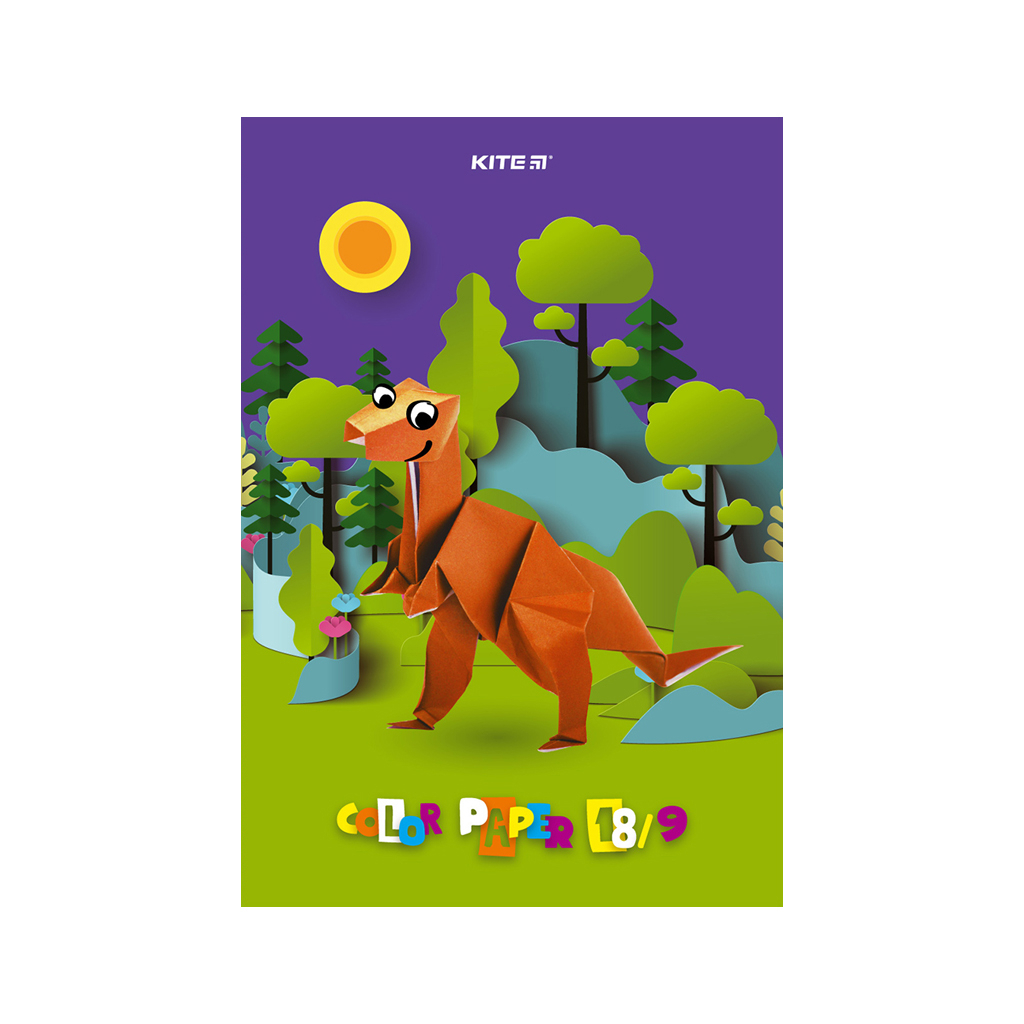 Кольоровий папір Kite А4 односторонній (18 аркушів/ 9 кольорів) в асортименті (K23-1250)